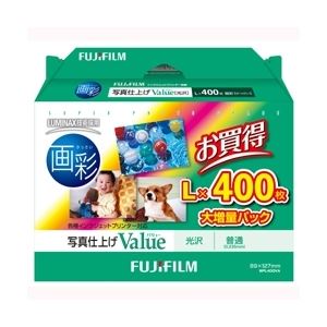富士フイルム インクジェットペーパー 画彩 写真仕上げ Value L 400枚 WPL400VA