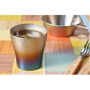 【訳あり・在庫処分】 新潟県燕産 HORIE製 チタン製 二重タンブラー 250cc ファイヤーバーン 中宮虎熊商店限定モデル