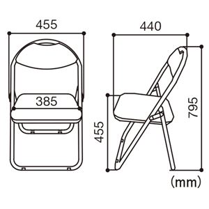 【訳あり・在庫処分】 （まとめ） 折りたたみカラーパイプチェア ピンク CO0008 1脚 【&times;2セット】