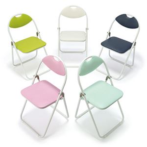 【訳あり・在庫処分】 （まとめ） 折りたたみカラーパイプチェア ピンク CO0008 1脚 【&times;2セット】