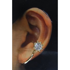 新しい耳飾り「イヤークリップ」立爪シンプルタイプ/ゴールド