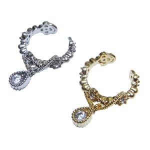 新しい耳飾り「イヤークリップ」アンティーク調タイプ/ゴールド