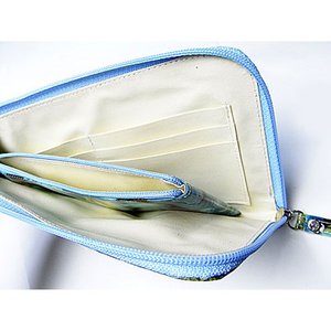 選べる集金型ポーチ/フラワー（ブルー）