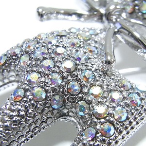 キラキラスリムキャットブローチ/ゴールド