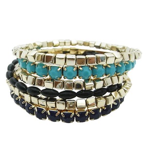 組み合わせ自由♪ゴージャス6連ブレスレット/ターコイズ