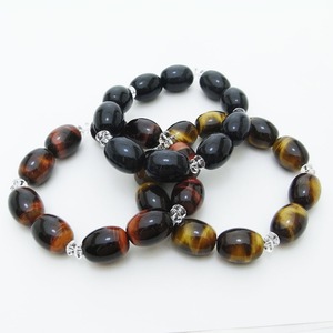 大粒ナツメ型タイガーアイブレスレット（イエロータイガーアイ）