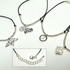 シルバーチャームコードブレス(ハート)