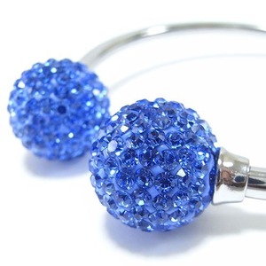 キューブ付フリーサイズバングル/ブルー