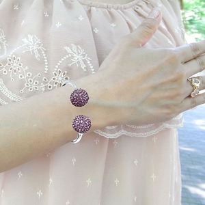 キューブ付フリーサイズバングル/ブルー