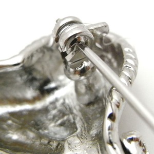 Iパール＆ぷっくりリボンブローチ（ホワイトパール）