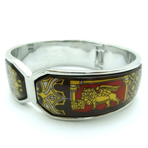 陶器(エマイユ)使いのセパレートバングル/有翼の獅子