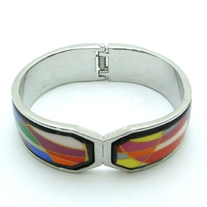 陶器(エマイユ)使いのセパレートバングル/ステンド格子