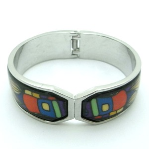 陶器(エマイユ)使いのセパレートバングル/ポップパターンＢ