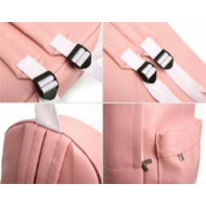 5色展開♪超シンプルな前ポケット付軽量ラウンドリュック/グレイ