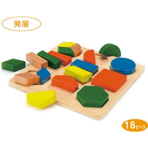 (まとめ)アーテック 形あわせパズル B(木製玩具) 【&times;5セット】