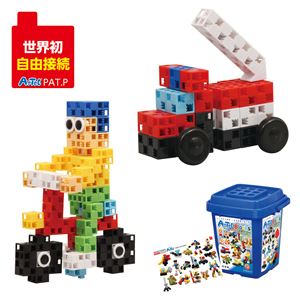 (まとめ)アーテック Artecブロック/カラーブロック 【ビビット】 バケツ入り 220pcs ABS製 【×5セット】