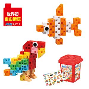 (まとめ)アーテック Artecブロック/カラーブロック 【パステル】 バケツ入り 220pcs ABS製 【&times;5セット】