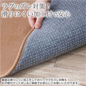防ダニ・抗菌・防臭フランネルラグマット/絨毯 【レギュラータイプ/約130×185cm ピンク】 厚み8mm 長方形