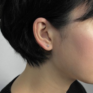 純プラチナ 0.2ct ダイヤモンドピアス スタッドピアス 
