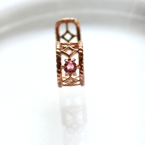 10金ピンクゴールド ピンクトルマリン イヤーカフ