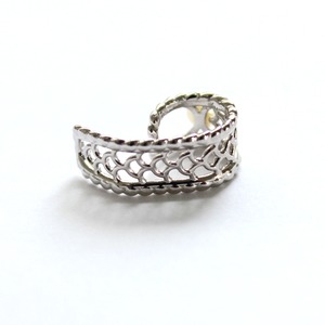 10金ホワイトゴールド パール イヤーカフ