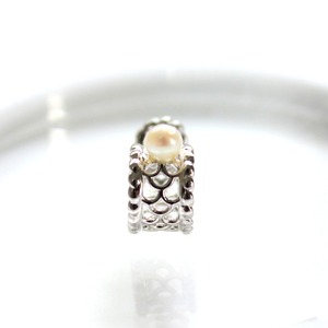 10金ホワイトゴールド パール イヤーカフ