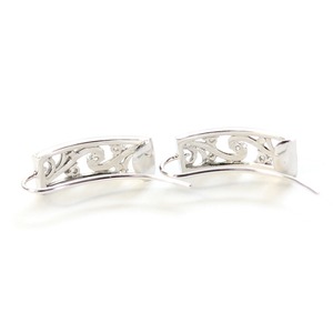 10金ホワイトゴールド ダイヤモンドプレート イヤーカフ