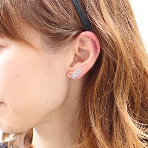 10金ホワイトゴールド ダイヤモンドプレート イヤーカフ