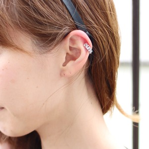 10金ホワイトゴールド ダイヤモンドプレート イヤーカフ