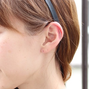 10金ピンクゴールド エタニティダイヤモンド イヤーカフ