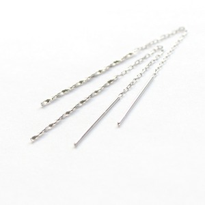 プラチナ スクリューモチーフ チェーンピアス