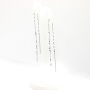 プラチナ スクリューモチーフ チェーンピアス