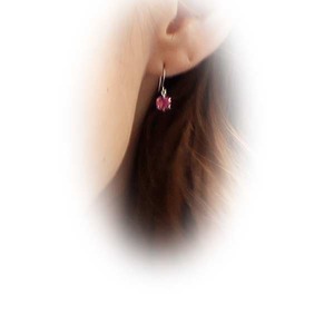 プラチナ ピンクトルマリン 5mm フックピアス 