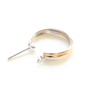 k18 イエロー ホワイト ピンクゴールド フープピアス