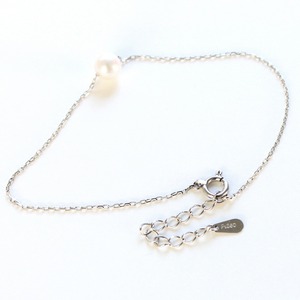 プラチナ アコヤ真珠 アズキチェーン ブレスレット