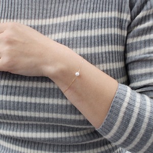 18金 アコヤ真珠 アズキチェーン ブレスレット