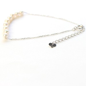 18金 ホワイトゴールド アコヤ真珠 ライン ブレスレット