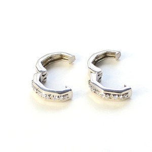 キュービックジルコニア CZ イヤーカフ ラインストーン イヤリング ノンホールピアス ピアリング