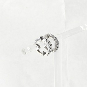 キュービックジルコニア CZ イヤーカフ ハーフ ラインストーン イヤリング ノンホールピアス ピアリング