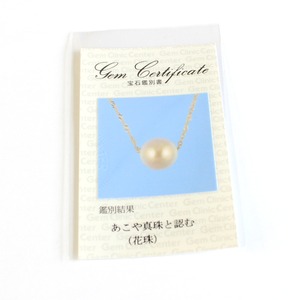 花珠真珠　8mm珠 ネックレス k10 パール　ペンダント