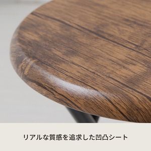 ヴィンテージチェア(ブラウン/茶) 折りたたみ椅子/カウンターチェア/スチール/イス/背もたれ付/コンパクト/スリム/キッチン/パイプイス/モダン/レトロ/カフェ/木目/木/完成品/NK-111