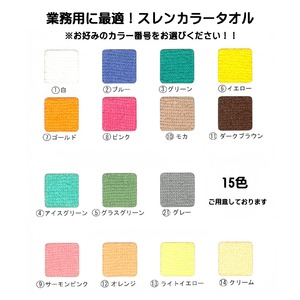 【訳あり・在庫処分】 業務用フェイスタオル 240匁 34×86cm グリーン【12枚セット】