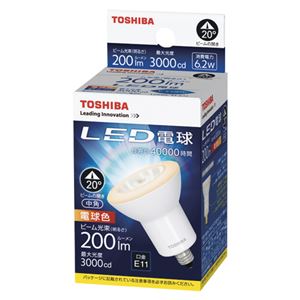 東芝 LED電球 ハロゲン電球形 420lm 中角タイプ 電球色 LDR6L-M-E11