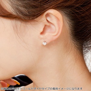 ダイヤモンド ルビー ピンクサファイア ピアス K18 ホワイトゴールド マルチカラー天然石 ハートパヴェピアス ハートパヴェ