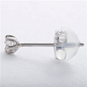プラチナPT900 天然ダイヤモンドピアス 0.1ct シリコン製ダブルロックキャッチ仕様 定番人気商品