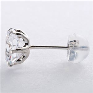 高品質スーパーキュービックジルコニア ピアス プラチナ Pt900 ハート＆キューピッド H＆C 超大粒 2ctサイズ シリコン製ダブルロックキャッチ仕様 一粒留