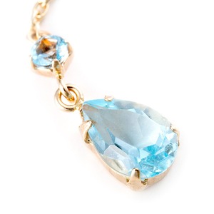 ブルートパーズ ブルームーン スカイブルートバーズ ピアス K10 イエローゴールド シリコン製ダブルロックキャッチ仕様 ドロップモチーフ