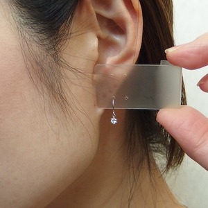 高品質スーパーキュービックジルコニア ピアス プラチナ Pt900 ハート＆キューピッド H＆C 0.2ctサイズ ジプシータイプ