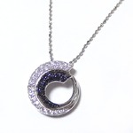 ダイヤモンド ネックレス K18 ホワイトゴールド 合計0.42ct ダイヤ0.28ct ブラックダイヤ0.14ct ブラックダイヤ サークル ペンダント 限定1点限りの詳細ページへ