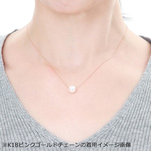 アコヤ真珠 ネックレス パールネックレス K18 イエローゴールド 8mm 8ミリ珠 40cm 長さ調節可能(アジャスター付き) あこや真珠 ペンダント パール 本真珠